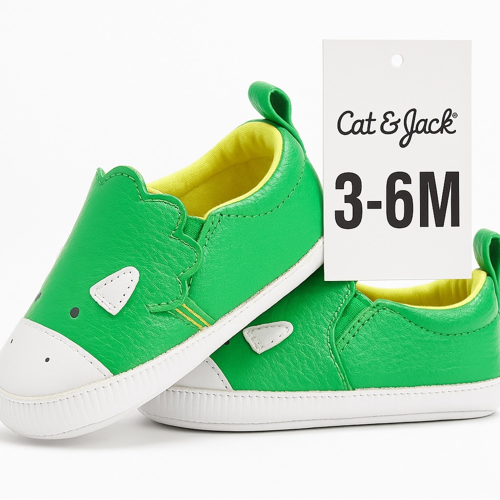 Cat & Jack Green Dino Baby Walkers